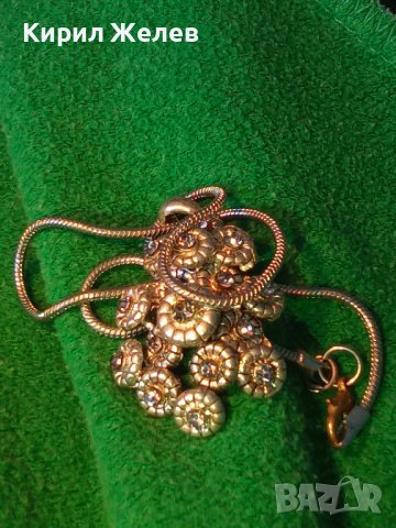 ПОСРЕБРЕН КРАСИВ МЕДАЛЬОН с ИНКРУСТИРАНИ ЦИРКОНИ и СИНДЖИРЧЕ АРТ КОЛИЕ 20774, снимка 3 - Колиета, медальони, синджири - 32239573