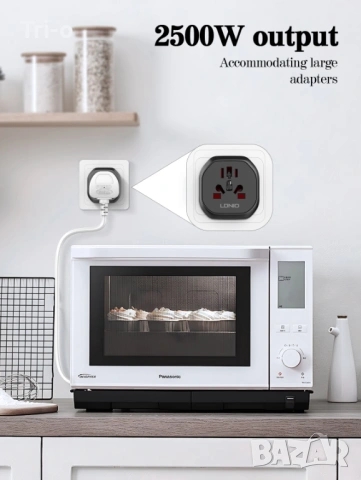 LDNIO Висококачествен универсален пътнически адаптер за Корея/EU контакт 2500W, снимка 2 - Друга електроника - 53138419