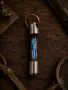 Tritium-BetaLight - Ръчно изработен Steampunk ключодържател със самосветеща тритиева ампула, снимка 1