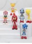Соник Sonic 6 бр малки пластмасови играчки фигурки за игра и украса торта
