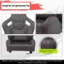 Спортни седалки за МПС - 9015 Черна с червен конец, снимка 5