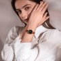 Нов Ретро Матиран Дамски часовник с кожена каишка/Подарък Жена Съпруга Майка, снимка 6