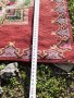 Старо ръчно тъкано килимче черга рогозка килим пътека, снимка 5