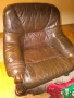кожена гарнитура с дъбова конструкция , снимка 3