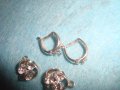 2 СРЕБЪРНИ ВИСУЛКИ със СРЕБЪРНИ ОБЕЦИ СРЕБРО 925 и ФАСЕТ ЦИРКОН КАМЪНИ 25168, снимка 9