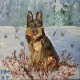 Коледни ръчно рисувани картини- миниатюри , снимка 7