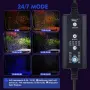 Нов hygger LED аератор за аквариум въздушна стена мехурчета RGB светлина таймер, снимка 5