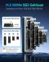Yottamaster NVMe M.2 SSD Enclosure 40Gbps, Aluminium USB4 M.2 NVMe USB C Adapter Toolless for PCIe , снимка 4