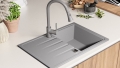 Кухненска мивка от Гранит модел Милано 780 x 500 mm - Сив, снимка 5