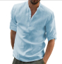 мъжки ленени ризи ., снимка 1 - Тениски - 44706630