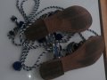 Уникални Gioseppo сандали с пискюли + подарък блузка в подходящо синьо, снимка 14