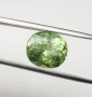 Уникален колекционерски камък – 4.50 карата натурален рутилен ябълково-зелен перидот от Пакистан!, снимка 4