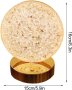 LED кристална декоративна настолна лампа, сензорна, трицветна, затъмняваща, снимка 4