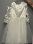 Бяла рокля с 3D цветя , снимка 2