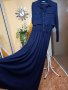 Тъмносиня рокля трико за едра дама. Размер: XL, 2XL. Интересен модел. Голяма разтегливост. , снимка 5