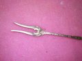 СТАРА НЕМСКА ФЛОРАЛНА КОЛЕКЦИОНЕРСКА ДЕСЕРТНА СРЕБЪРНА ВИЛИЧКА СРЕБРО 800 ПРОБА 42990, снимка 11