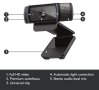 НОВО!!! Web камера Logitech HD Pro C920, Fulll HD, Черна , снимка 4