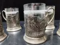 стари руски стакани подстакани поставки за чаши , снимка 6