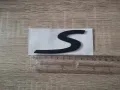 Porsche S черен гланц емблема голям размер, снимка 2