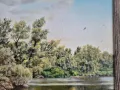 Петър Момчилов Птици край реката 2023г. маслени бои платно, снимка 5