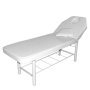 Ниско стационарно легло за козметични процедури и масаж 8386, Бял - 56 см. височина