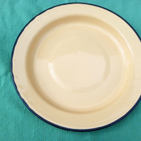 Стара Голяма емайлирана чиния/плато, снимка 1 - Съдове за готвене - 36143943