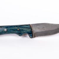 Ловен нож от дамаска стомана ръчно кован, снимка 2 - Ножове - 44640489