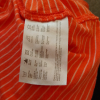 Блузка/тениска в оранжево на бели раета, снимка 9 - Тениски - 44932607