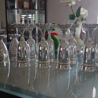 Сребърни 800 проба чаши-сребро, за вино, вода, или шампанско-вместимост 180- 250 мл., снимка 2 - Чаши - 44693999