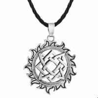 Викингски медальон с руни, слънце и чукът на Тор, снимка 1 - Колиета, медальони, синджири - 40541774