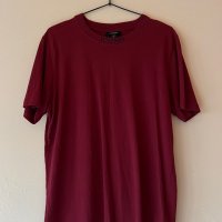 Тъмно червена тениска S размер 100% памук ❤️, снимка 1 - Тениски - 44326825