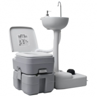 Комплект преносима къмпинг тоалетна с мивка безплатна д-ка