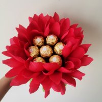 Букет бонбони фереро , снимка 10 - Изкуствени цветя - 42086737