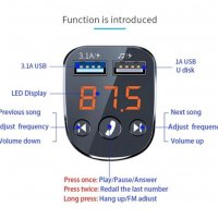 Универсален Car Bluetooth Хендсфрий Адаптер Аудио Рисийвър USB AUX Кит за Автомобил Запалка Конектор, снимка 2 - Ресийвъри, усилватели, смесителни пултове - 35880413