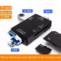 Четец за карти памет SD micro USB 3.0 type C лаптоп телефон , снимка 6 - USB Flash памети - 35985077