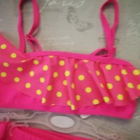 Детски бански костюми, розов цвят , три части с поличка, снимка 2 - Детско бельо и бански  - 41537431