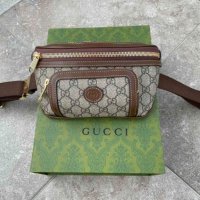 Чантичка за кръст Гучи Оригинална Supreme Кожа Колан Gucci Belt Bag, снимка 2 - Чанти - 38411015