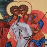 Икона на Свети Георги и Свети Димитър icona Sveti Georgi i Sveti Dimitar, снимка 2 - Икони - 13472922