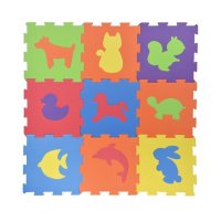 Детски пъзел, подово килимче, Животни 31,5x31,5 см (9 части), снимка 3 - Килими - 42649089