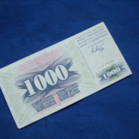 1000 динара 1992 г  Босна и Херцеговина, снимка 1 - Нумизматика и бонистика - 36316859