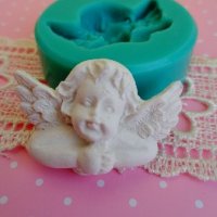 Наблюдаващ ангел малък силиконов молд форма фондан гипс шоколад смола кръщене, снимка 2 - Форми - 31229738