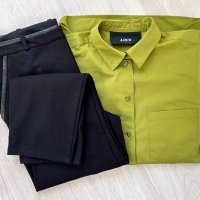 Hugo Boss елегантен  слим панталон  и риза JJXX в наситен цвят, снимка 17 - Панталони - 44208937