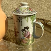 Порцеланови чайник,чаша за чай и чинийка за сладко, снимка 8 - Сервизи - 33865250