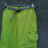 Продавам нови дамски летни бързосъхнещи панталони с откачане на крачолите с коланче цвят електрик , снимка 2 - Панталони - 36454535