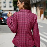 Дамско сако с дълъг ръкав с щампа и ревер, 3цвята - 023, снимка 10 - Сака - 39689601