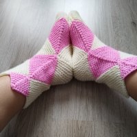 Плетени Дамски чорапи, снимка 2 - Дамски чорапи - 41871751
