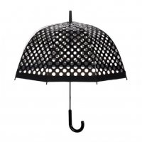 Автоматичен дамски чадър, Черен на точки, снимка 2 - Други - 35957320