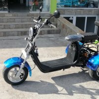 Електрическа триколка CITY-COCO HARLEY 3000W/60V/20AH - Синя, снимка 1 - Мотоциклети и мототехника - 39301086