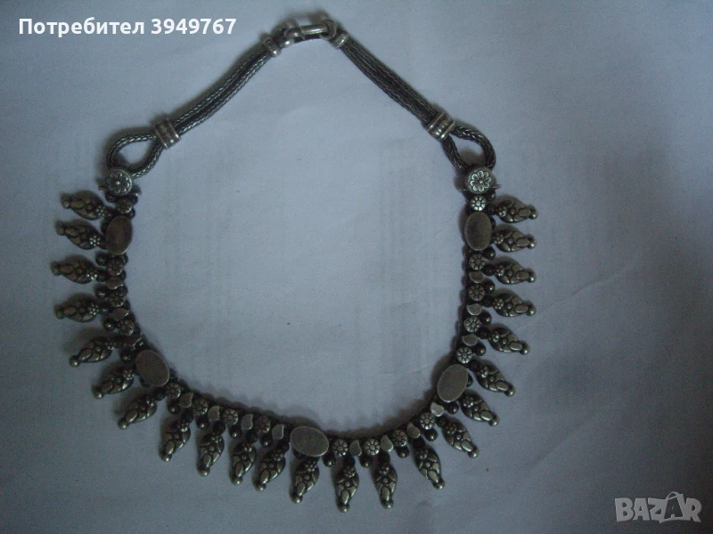Стара ммасивна сребърнна огърлица., снимка 1