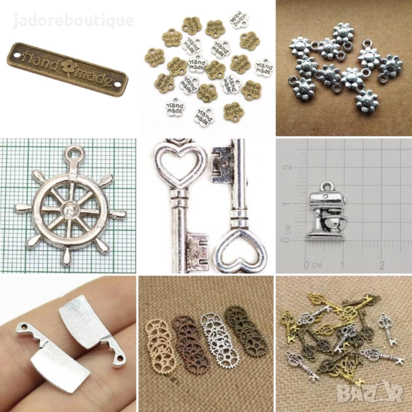 Метални елементи/ висулки за декорация / бижута различни видове, снимка 1